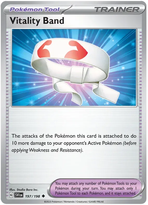 197/198 Vitality Band Reverse Holo - Scarlet & Violet Base Set
