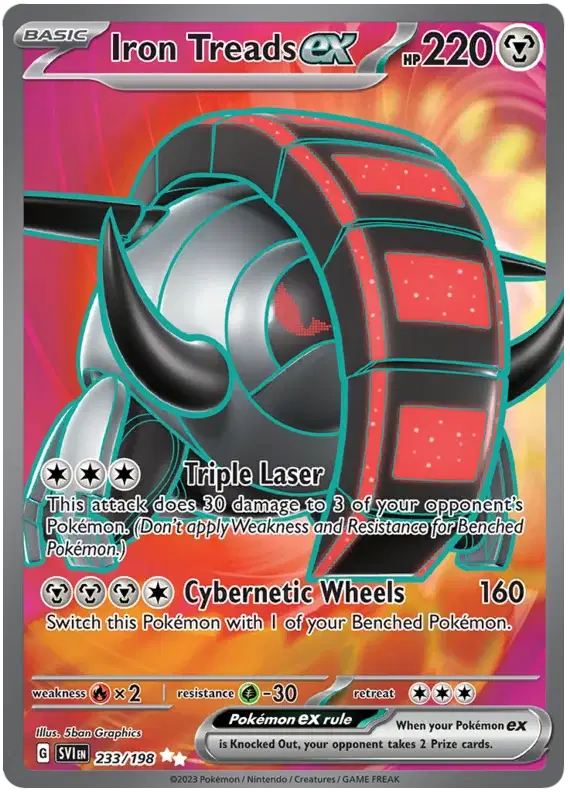 233/198 Iron Treads EX - Scarlet & Violet Base Set