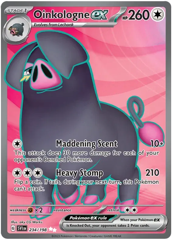 234/198 Oinkologne EX - Scarlet & Violet Base Set