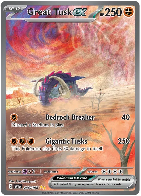 246/198 Great Tusk EX - Scarlet & Violet Base Set