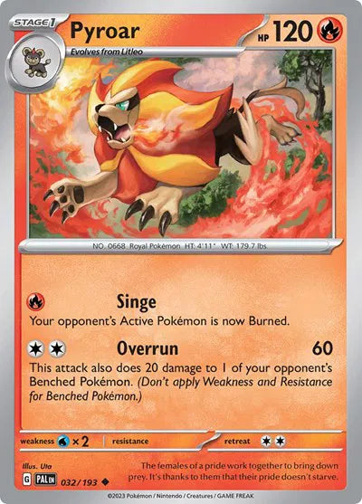 032/193 Pyroar Reverse Holo
