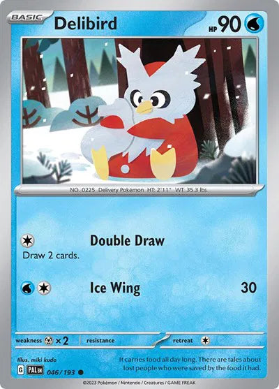 046/193 Delibird Reverse Holo - Paldea Evolve