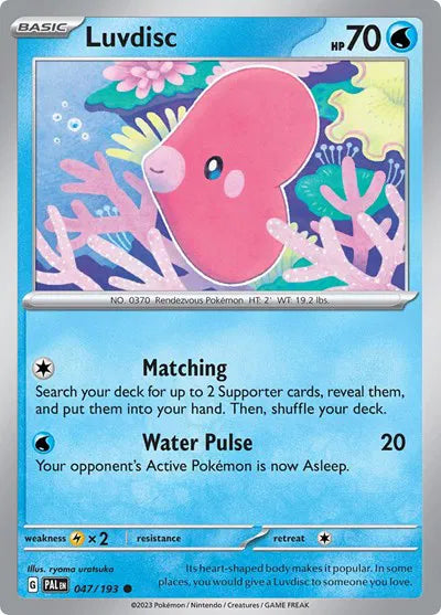 047/193 Luvdisc Reverse Holo - Paldea Evolve