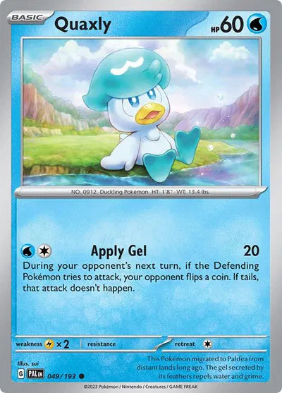 049/193 Quaxly Reverse Holo - Paldea Evolve
