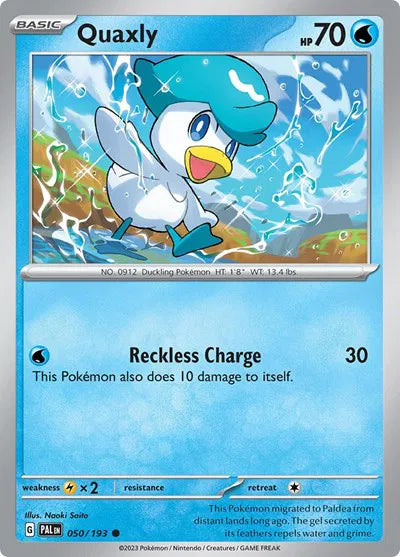 050/193 Quaxly Reverse Holo - Paldea Evolve
