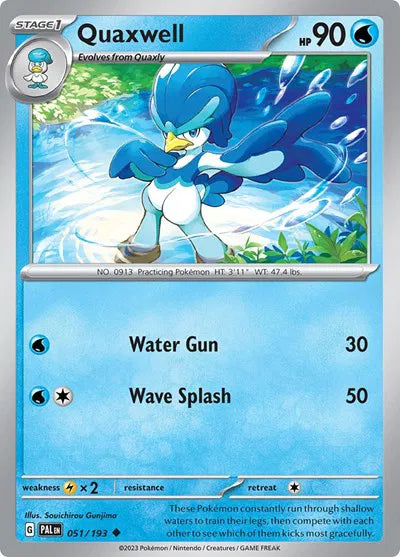 051/193 Quaxwell Reverse Holo - Paldea Evolve