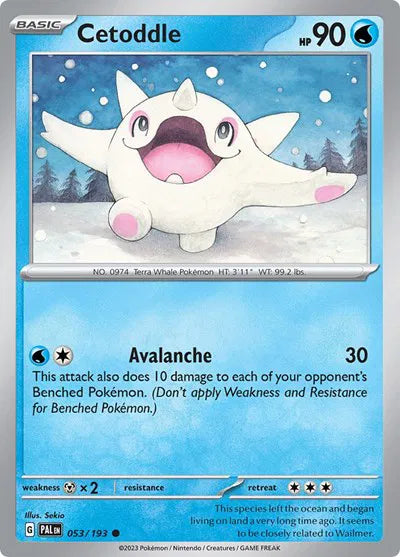 053/193 Cetoddle Reverse Holo - Paldea Evolve