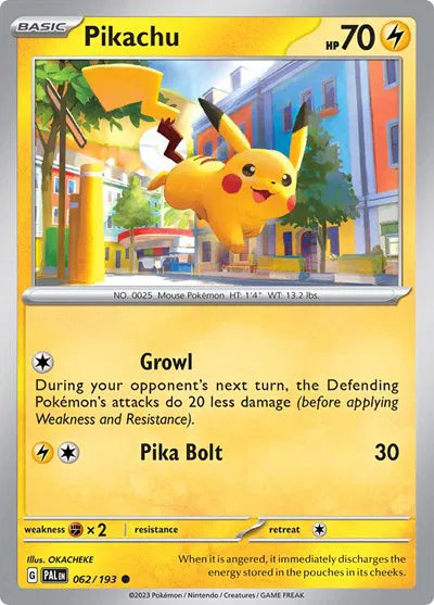 062/193 Pikachu Reverse Holo - Paldea Evolve