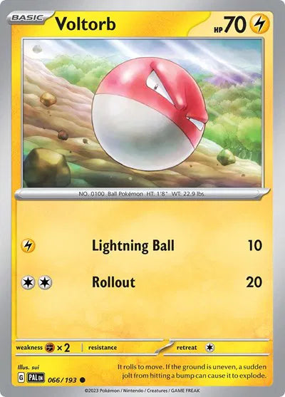 066/193 Voltorb Reverse Holo - Paldea Evolve