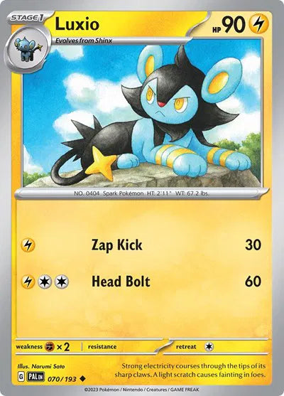 070/193 Luxio Reverse Holo - Paldea Evolve