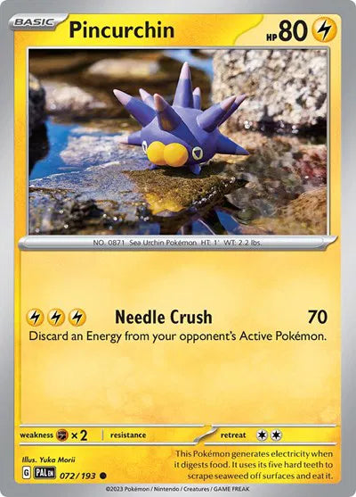 072/193 Pincurchin Reverse Holo - Paldea Evolve