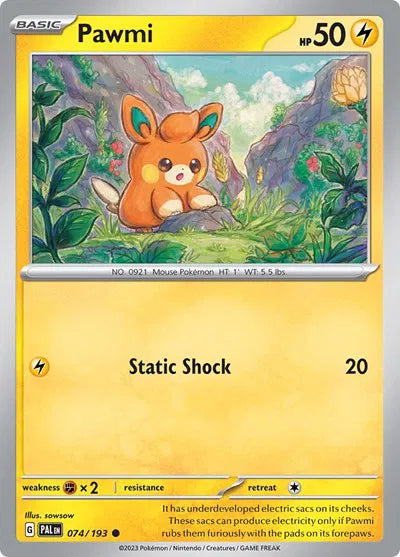 074/193 Pawmi Reverse Holo - Paldea Evolve