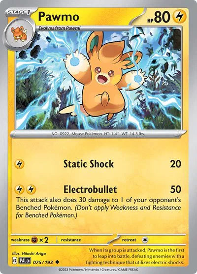 075/193 Pawmo Reverse Holo - Paldea Evolve