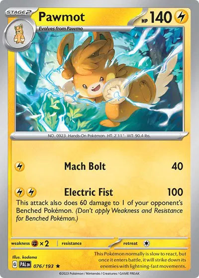076/193 Pawmot Holofoil - Paldea Evolve
