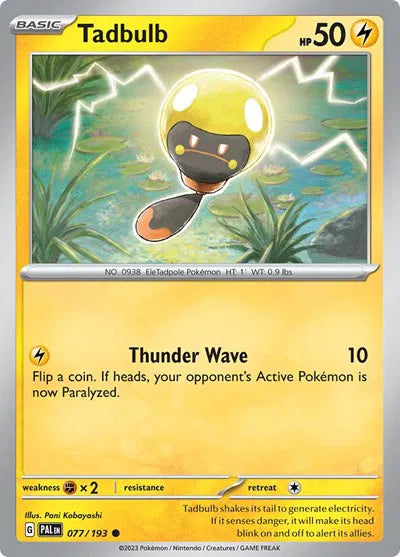 077/193 Tadbulb Reverse Holo - Paldea Evolve