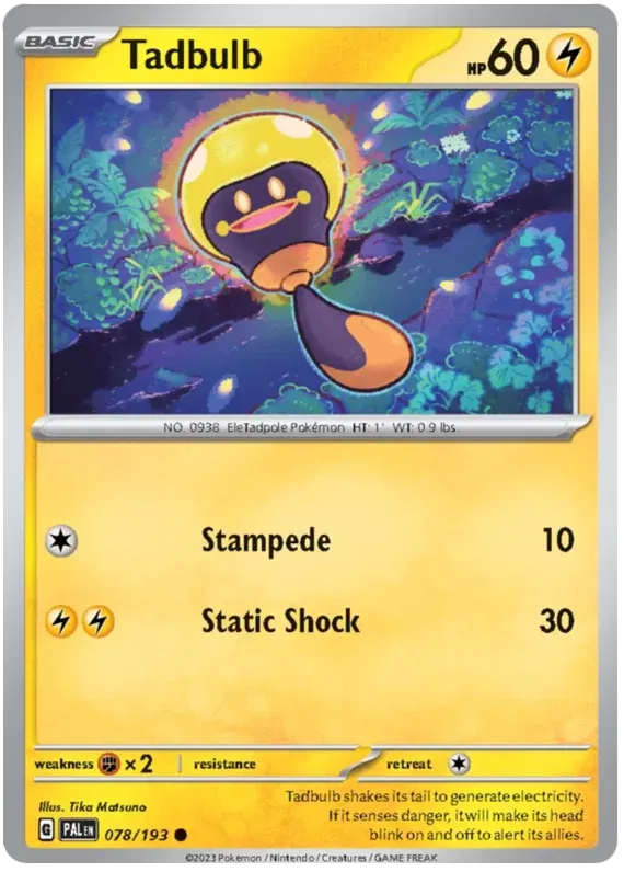 078/193 Tadbulb Reverse Holo - Paldea Evolve