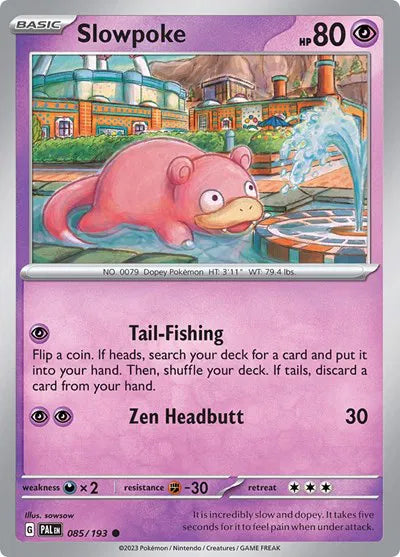 085/193 Slowpoke Reverse Holo - Paldea Evolve
