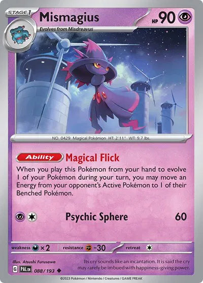 088/193 Mismagius Reverse Holo - Paldea Evolve