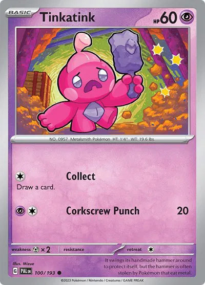100/193 Tinkatink Reverse Holo - Paldea Evolve