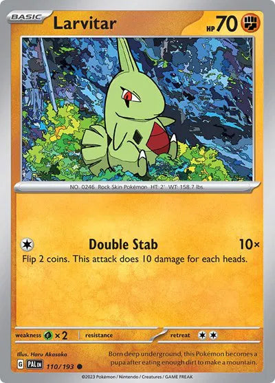 110/193 Larvitar Reverse Holo - Paldea Evolve