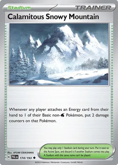 174/193 Calamitous Snowy Mountain Reverse Holo - Paldea Evolved