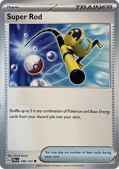 188/193 Super Rod Reverse Holo - Paldea Evolve