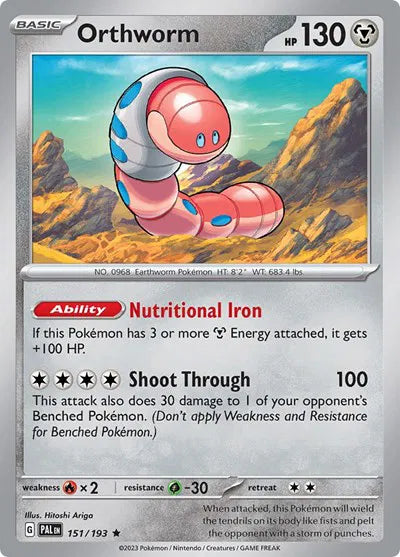 151/193 Orthworm Holofoil - Paldea Evolved