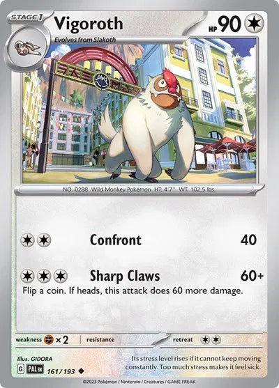 161/193 Vigoroth Reverse Holo - Paldea Evolved