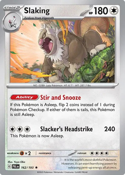 162/193 Slaking Holofoil - Paldea Evolved