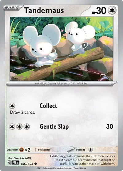 166/193 Tandemaus Reverse Holo - Paldea Evolved