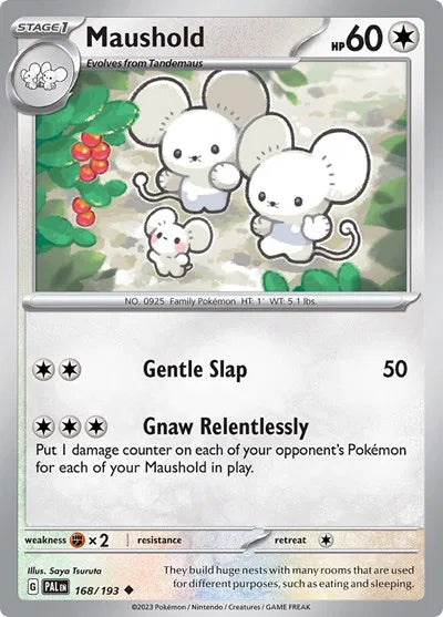 168/193 Maushold Reverse Holo - Paldea Evolved