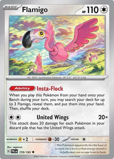 170/193 Flamigo Reverse Holo - Paldea Evolved