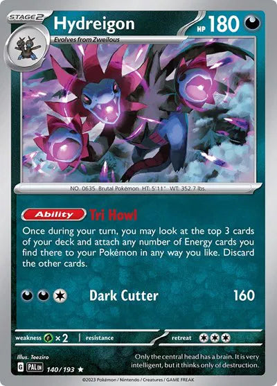140/193 Hydreigon Holofoil - Paldea Evolved