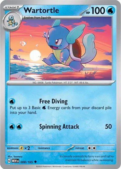 008/165 Wartortle Reverse Holo
