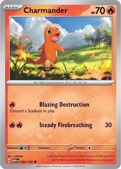 004/165 Charmander Reverse Holo