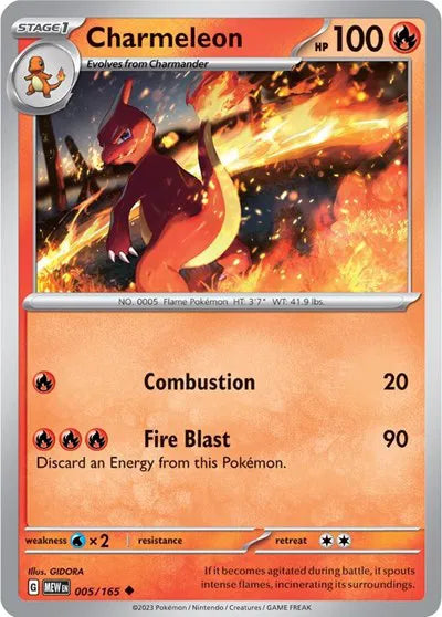 005/165 Charmeleon Reverse Holo