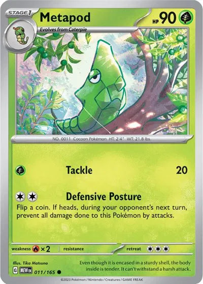 011/165 Metapod Reverse Holo