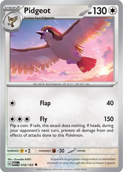 018/165 Pidgeot Reverse Holo