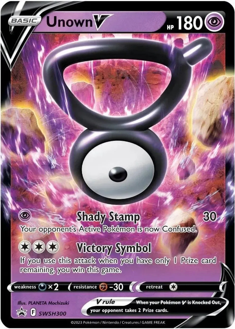 SWSH300 Unown V - SWSH Black Star Promo