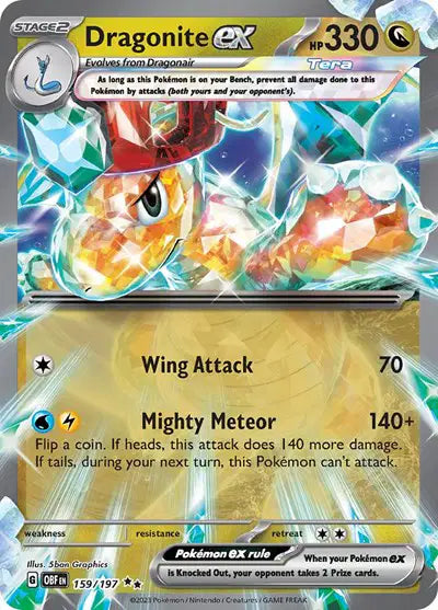 159/197 Dragonite EX - Obsidian Flames