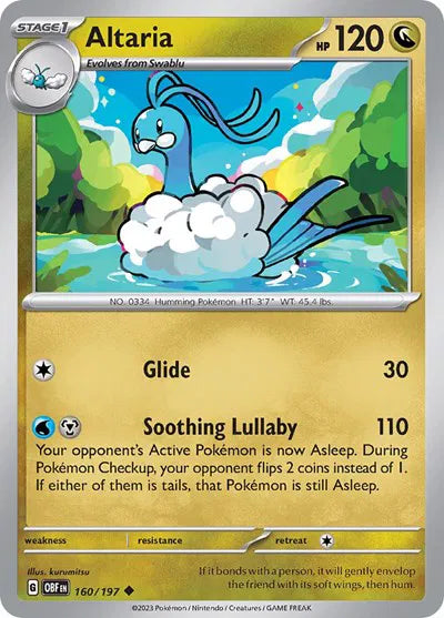 160/197 Altaria Reverse Holo - Obsidian Flames