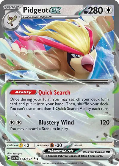 164/197 Pidgeot EX - Obsidian Flames