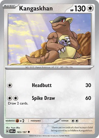 165/197 Kangaskhan Reverse Holo - Obsidian Flames