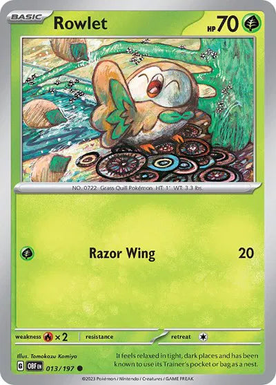 013/197 Rowlet Reverse Holo