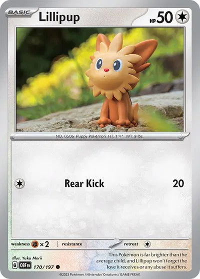 170/197 Lillipup Reverse Holo - Obsidian Flames