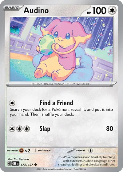 173/197 Audino Reverse Holo - Obsidian Flames