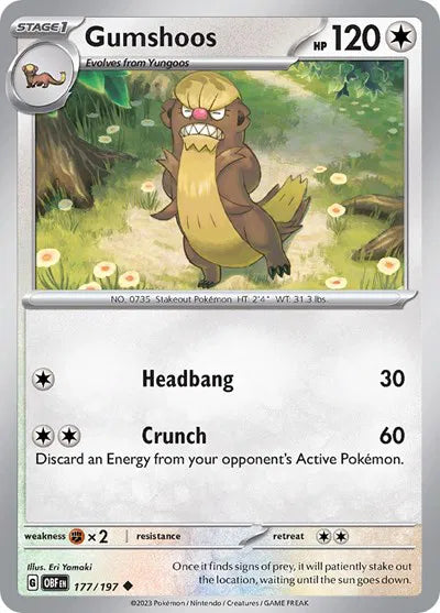 177/197 Gumshoos Reverse Holo - Obsidian Flames