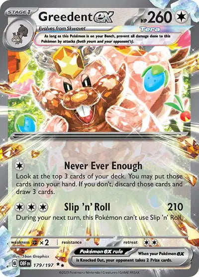 179/197 Greedent EX - Obsidian Flames