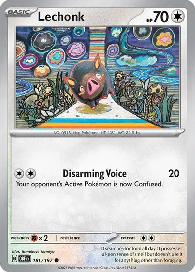 181/197 Lechonk Reverse Holo - Obsidian Flames