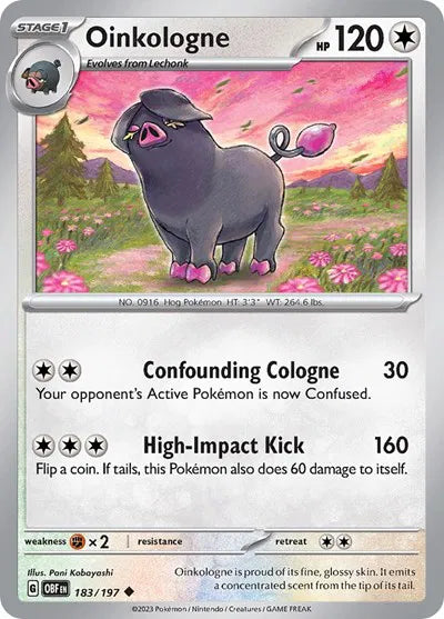 183/197 Oinkologne Reverse Holo - Obsidian Flames
